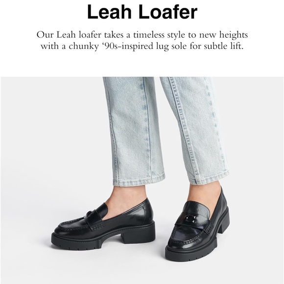 Coach Black Leather Loafers - Picture 3 of 9